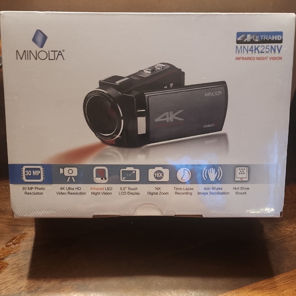 Minolta Other - **RESERVED**MINOLTA 4K Ultra HD Camcorder - Black
